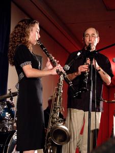 Chloe Feoranzo and Larry Okmin jamming ath the San Diego Jazz Festival, 2008